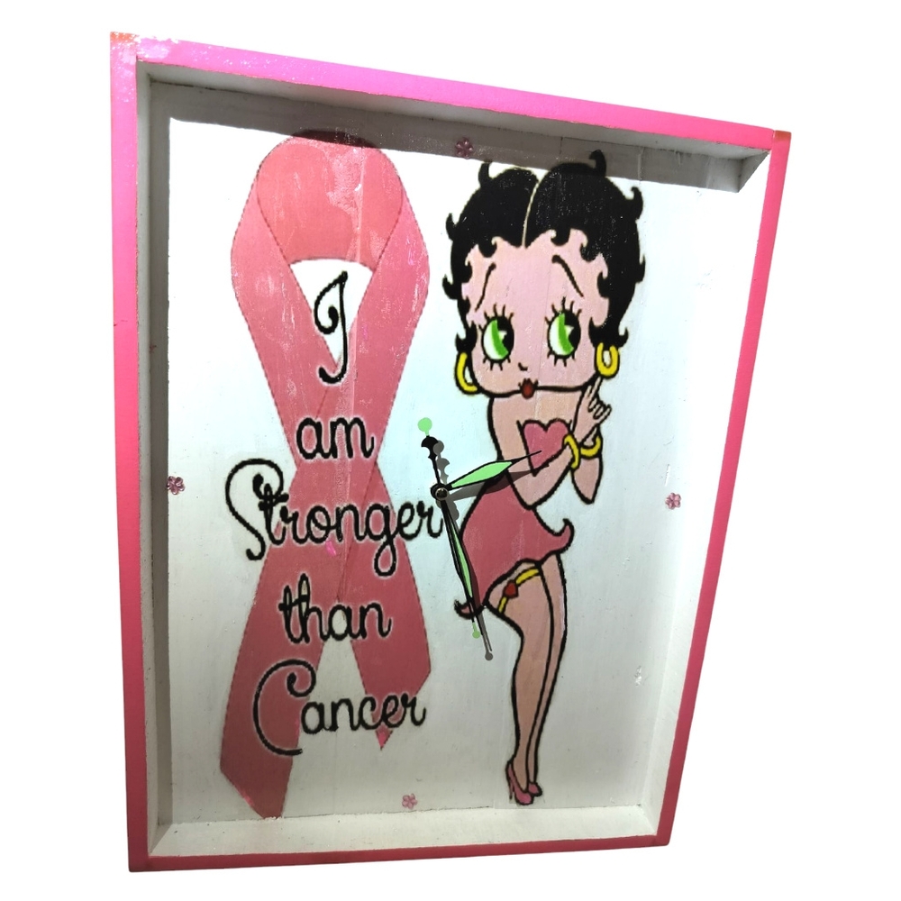 Betty Boop Pink Ribbon Wall Art
